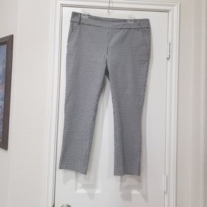 Jules & Leopold gingham plaid slip on stretch slacks pockets high waisted